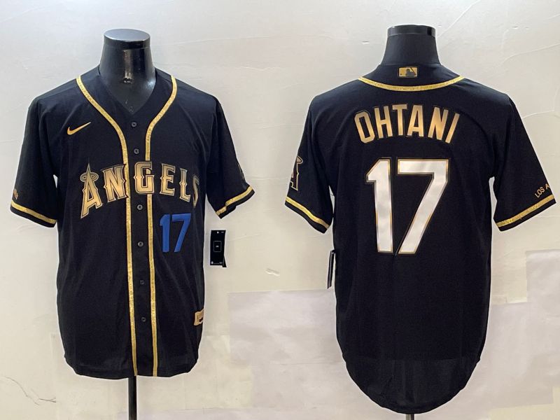 Men Houston Astros #17 Ohtani Black Gold Game 2025 Nike MLB Jersey style 4->houston astros->MLB Jersey